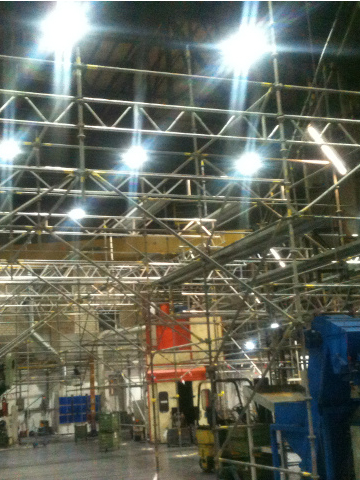 Raumgerüst in Industrieanlage