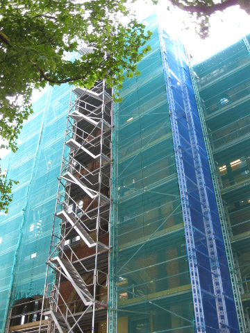 Einrüstung eines Industriegebäudes für Thyssen