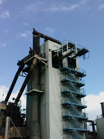 Hängegerüst für Kranreparaturen